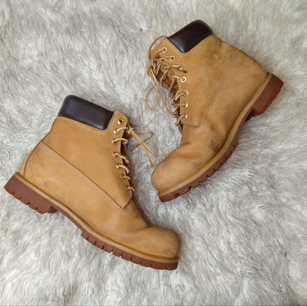 Vintage Timberland Leather Lace Up Waterproof Boot Size 13W